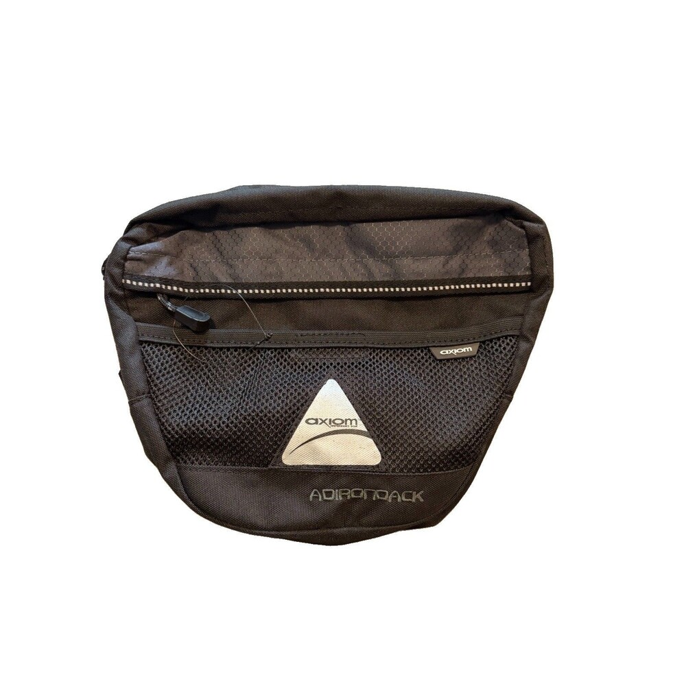 Axiom Adirondack Bicycle Handlebar Bag Black Cycling Front Pack Reflective NWOT
